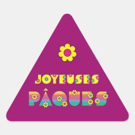 Adesivo Triangular Joyeuses Pâques