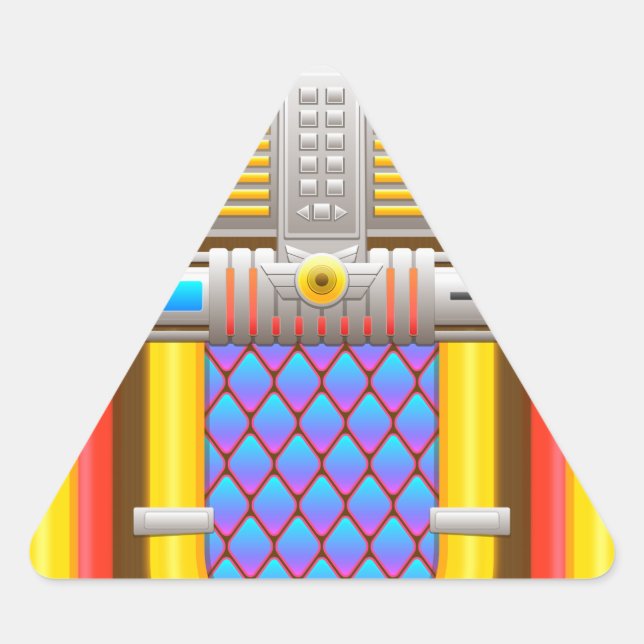 Adesivo Triangular jukebox antiquada (Frente)
