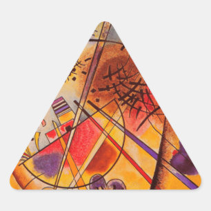 Adesivo Triangular Kandinsky Abstrato Trabalho de arte