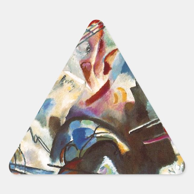 Adesivo Triangular Kandinsky Composition VI Abstrato Pintura (Frente)