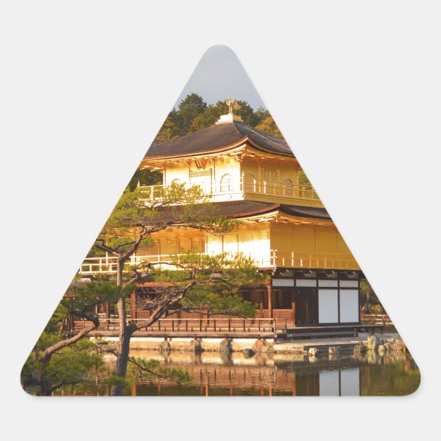 Adesivo Triangular Kioto Kinkaku Ji Japão (Frente)