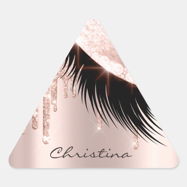 Adesivo Triangular Kiss Lábios Makeup Artist Glitter Lashe Sparkly Bl (Frente)
