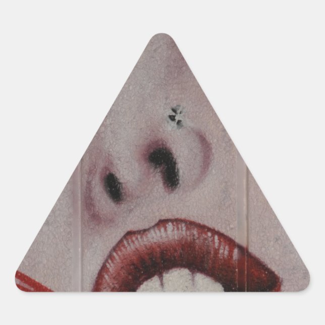 Adesivo Triangular Lábios vermelhos (Frente)