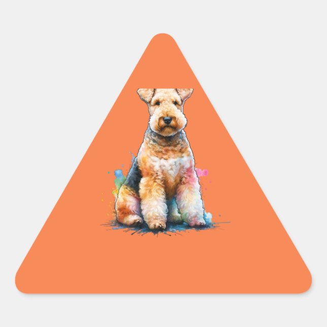 Adesivo Triangular Lakeland Terrier Dog (Frente)