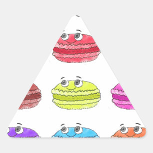 Adesivo Triangular Les Macarons — Cartoon