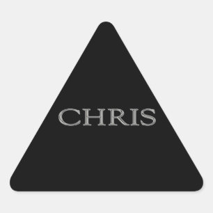 Adesivo Triangular Letra personalizada Chris