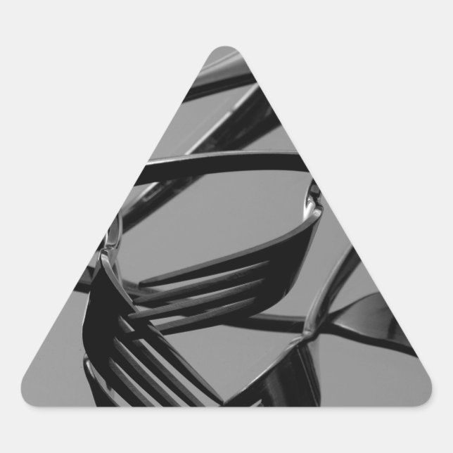 Adesivo Triangular Levitação de Garfo (Frente)