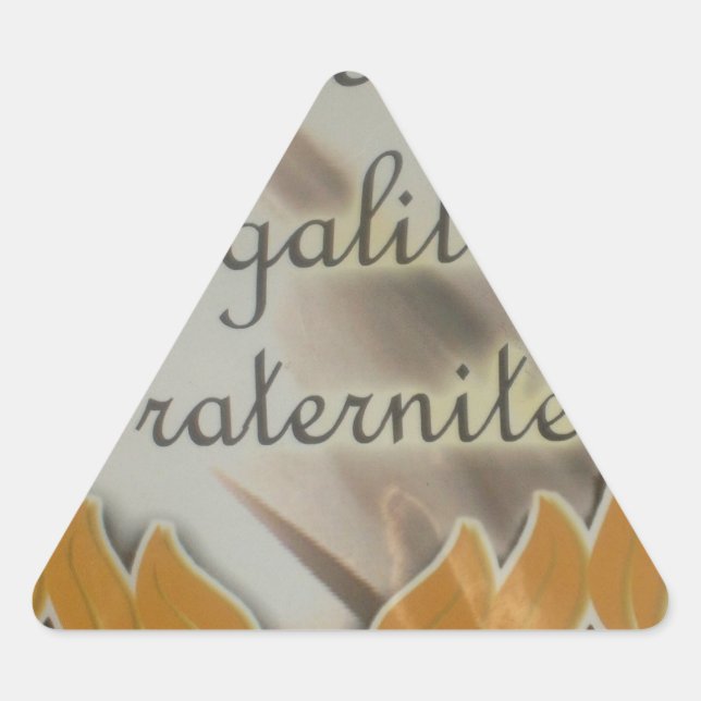 Adesivo Triangular Liberdade, Igualdade, Fraternidade: Futuro Floread (Frente)