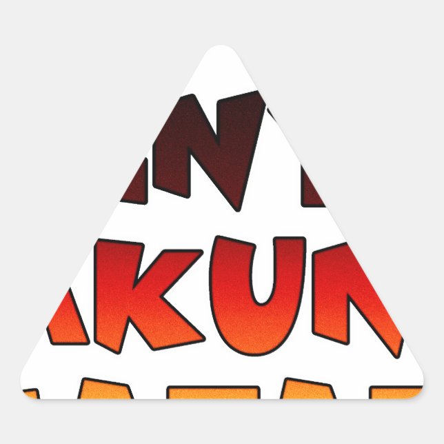 Adesivo Triangular Linda Jambo Kenya Hakuna Matata Lovely Art (Frente)