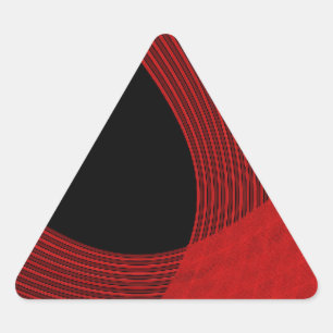 Adesivo Triangular Linhas Modernas Vermelho e Preto