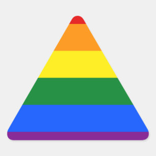 Adesivo Triangular Listra da bandeira do arco-íris do orgulho gay de