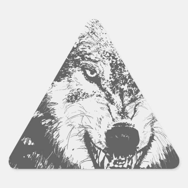 Adesivo Triangular Lobo (Frente)