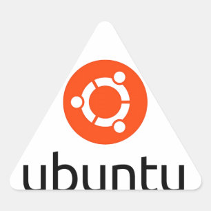 Adesivo Triangular Logotipo de Ubuntu Linux