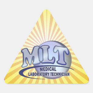 ADESIVO TRIANGULAR LOGOTIPO DIVERTIDO MLT - TÉCNICO DE LABORATÓRIO MÉ