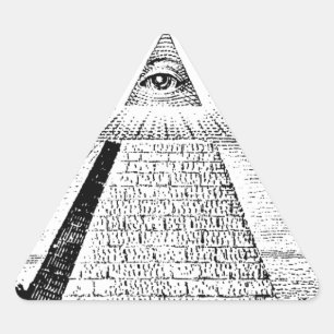 Adesivo Triangular logotipo do illuminati
