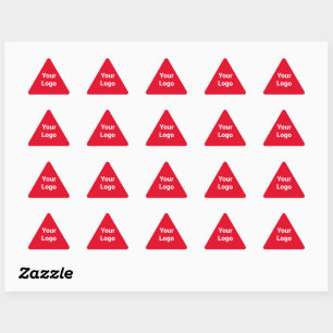 Adesivo Triangular Logotipo personalizado simples e elegante aqui cl