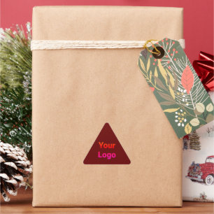 Adesivo Triangular Logotipo personalizado simples e elegante aqui sq 