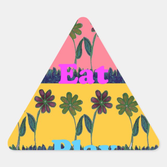 Adesivo Triangular Love Comer Play Art Impressão (Frente)