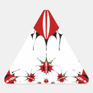 Adesivo Triangular Lovely Kenya Shield Flag Vetor Art Impressão