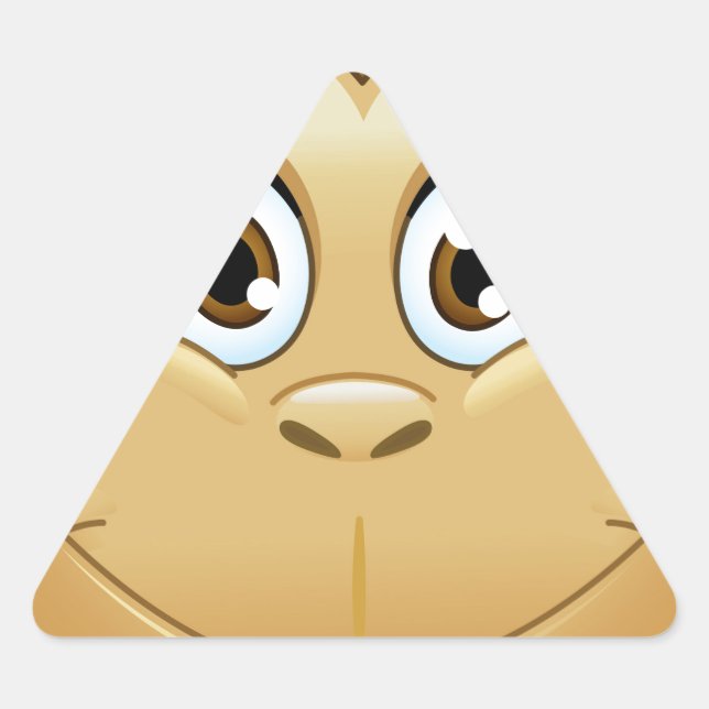 Adesivo Triangular macaco emoji (Frente)