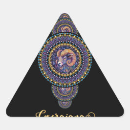 Adesivo Triangular Mandala Ornamental de Leigos Brancos Personalizado