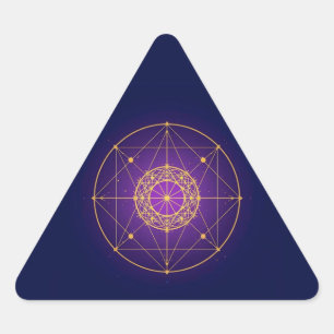 Adesivo Triangular Mandala Sagrado Celestial – Geometria Mística