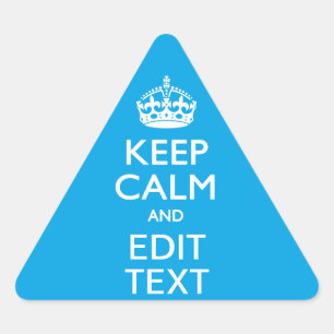 Adesivo Triangular Mantenha a calma e o seu texto na decoração dos