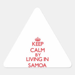 Adesivo Triangular Mantenha a calma vivendo em Samoa
