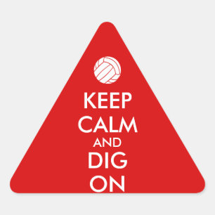 Adesivo Triangular Mantenha-se calmo e caiba em amantes do esporte de