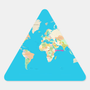Adesivo Triangular mapa