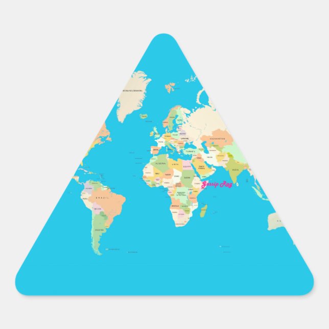 Adesivo Triangular mapa (Frente)