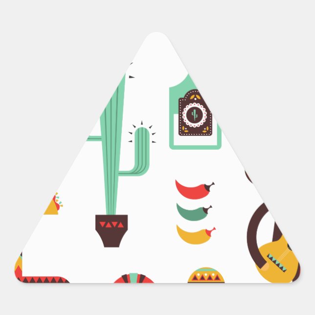 Adesivo Triangular mariachi mexicano (Frente)