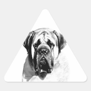 Adesivo Triangular Mastiff Happy Face
