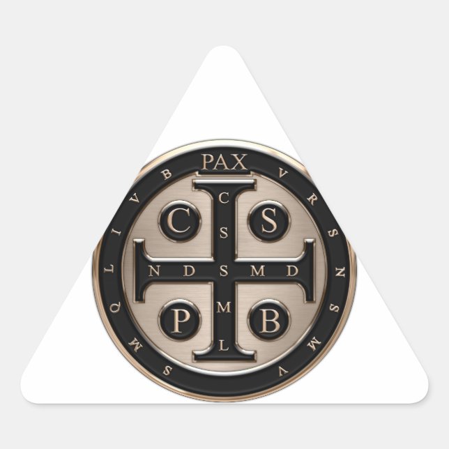 Adesivo Triangular Medalha Benedict (Frente)