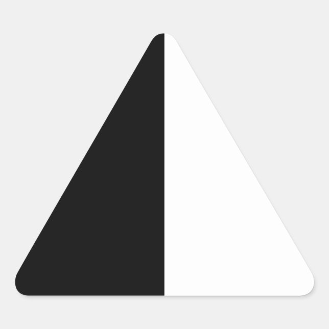 Adesivo Triangular Meio Preto E Meio Branco Personalizam Isso (Frente)