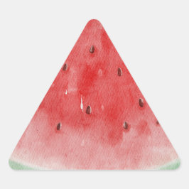Adesivo Triangular Melancia aquosa. Fruta tropical de verão