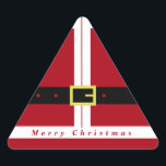 Adesivo Triangular Merry Christmas Sticker Santa Claus Gifts<br><div class="desc">Papais noeis de Natal Merry Stickers</div>