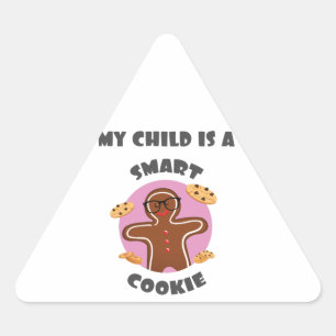 Adesivo Triangular Meu Filho É Um Biscoito Inteligente