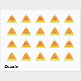 Adesivo Triangular Milho doce doce de Halloween