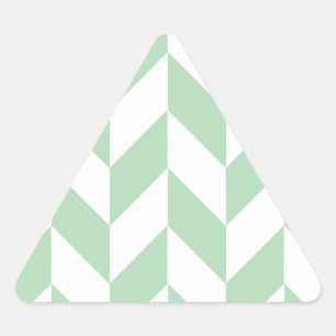 Adesivo Triangular Mint Green Herringbone Pattern