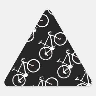 Adesivo Triangular modelação preto e branco das bicicletas
