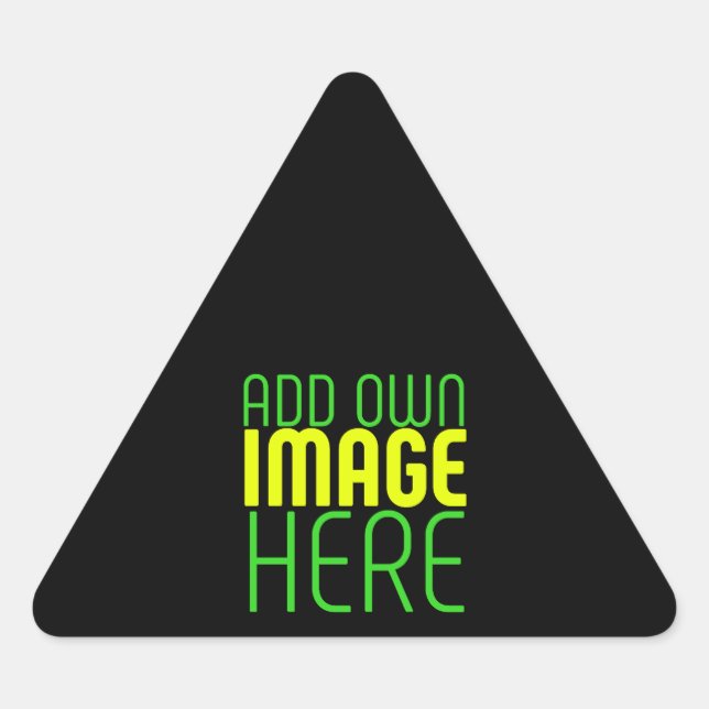 ADESIVO TRIANGULAR MODELO DE TEXTO DE IMAGEM NEGRA SIMPLES EDITÁVEL M (Frente)