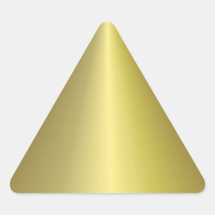 Adesivo Triangular Modelo Personalizado Elegante em Ouro Falso