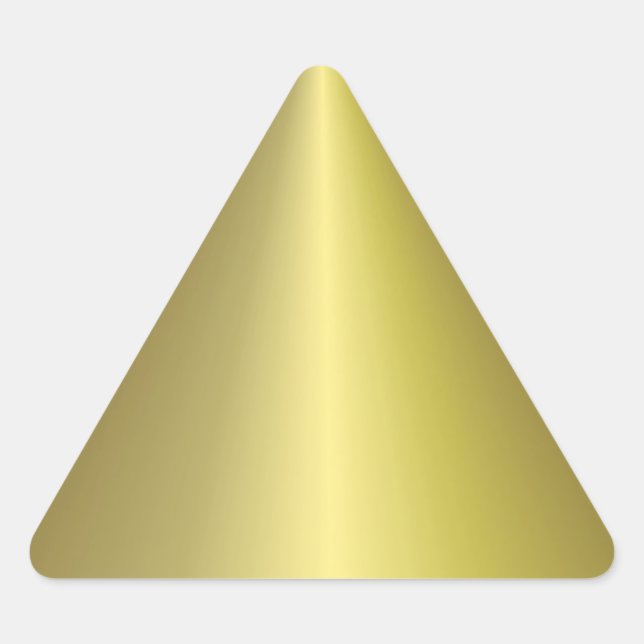 Adesivo Triangular Modelo Personalizado Elegante em Ouro Falso (Frente)