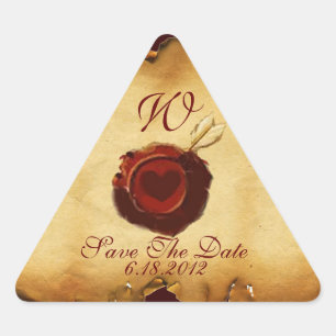 Adesivo Triangular Monograma do PARCHE DO CORAÇÃO ANGEL