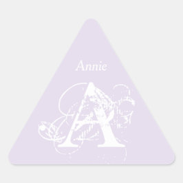 Adesivo Triangular Monogramname Elegant Simple Minimalist Modelo