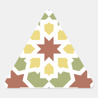 Adesivo Triangular Mosaico geométrico de arabescos de Marruecos.