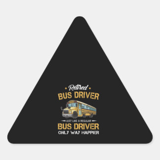 Adesivo Triangular Motorista De Ônibus Escolar Aposentado Como Um Nor
