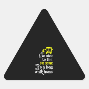 Adesivo Triangular motorista de ônibus escolar engraçado