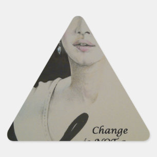 Adesivo Triangular Mudança Não é um Esporte de Espectador Arte Impres